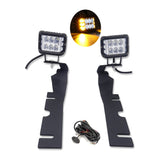4" 60W Amber Side Strobe Ditch Light Kit for 2009-2018 Ram 1500 2500 3500 & 2019-2023 Ram 1500 Classic