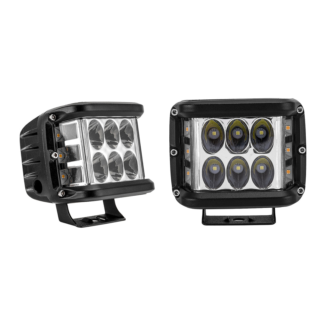 4" 60W Amber Side Strobe Ditch Light Kit for 2009-2018 Ram 1500 2500 3500 & 2019-2023 Ram 1500 Classic - view 2