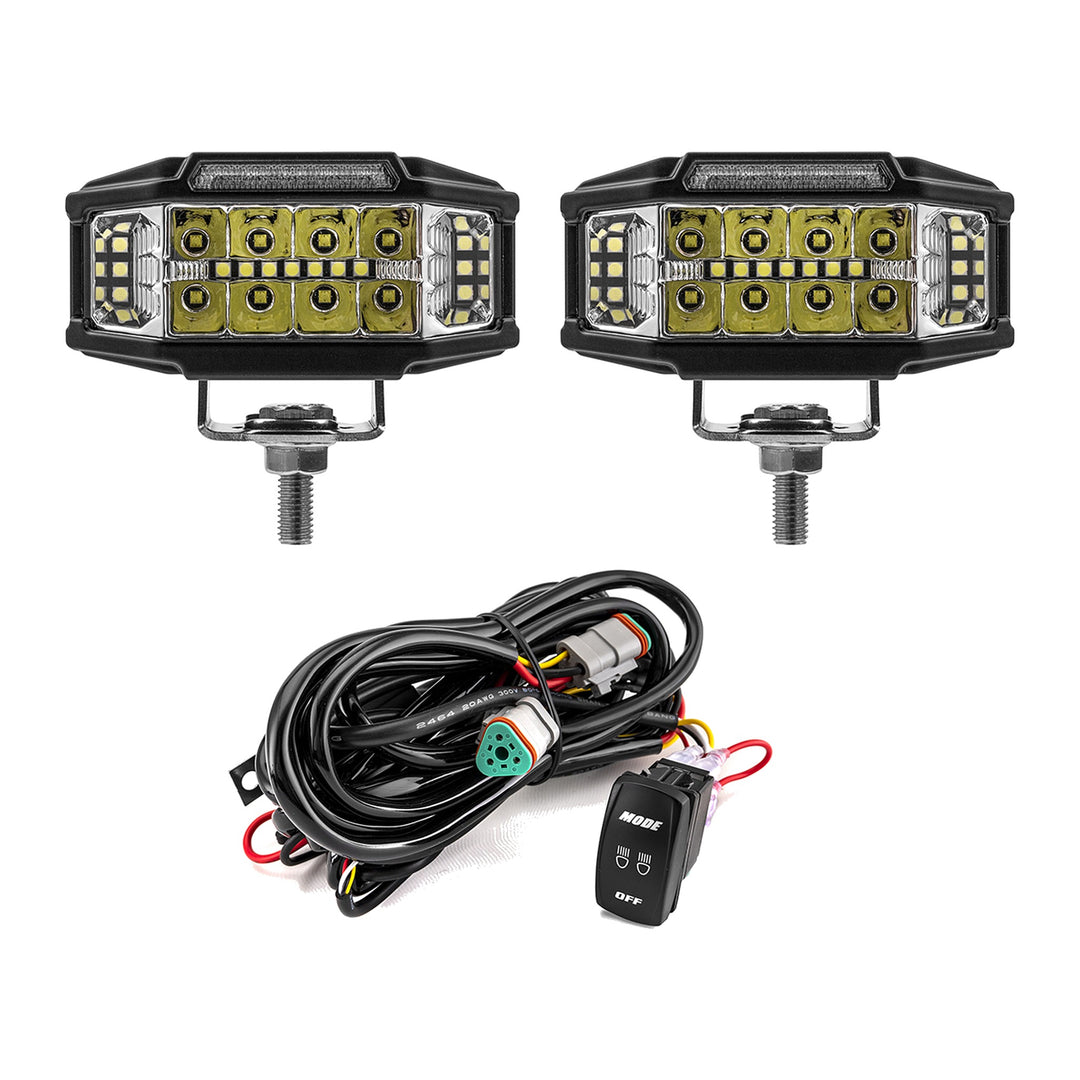 3.5" Strobe LED Ditch Light Kit with Amber DRL for 1989-1995 Toyota 4Runner & Pickup - view 2