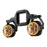 Tow Hitch Mount with 3.5 in Dynamic DRL LED Pods, Backup Reverse Lights for 2.5 in Receivers