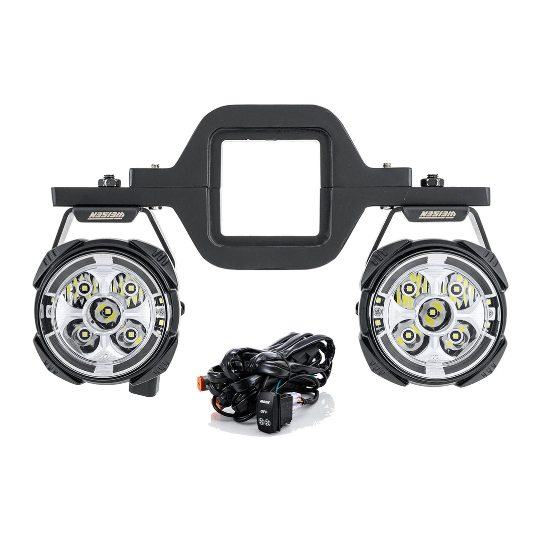 Tow Hitch Mount with 3.5 in Dynamic DRL LED Pods, Backup Reverse Lights for 2.5 in Receivers - view 2