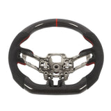 HYDRO DIP Carbon Fiber Steering Wheel Fit For 2018-2023 Ford Mustang GT Red Line – product image