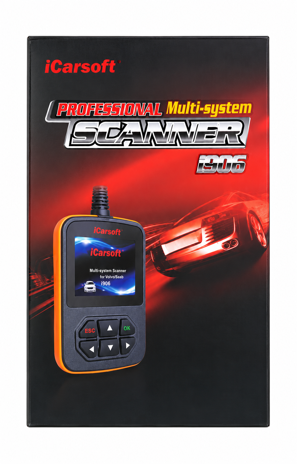 OBD2 Multi-System Diagnostic Scanner for Volvo Saab iCarsoft i906 — studio product image 05