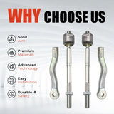 Inner & Outer Tie Rod End Kit for Lexus GS350 GS460 IS250 IS350 RWD 4546330130 – product image 3