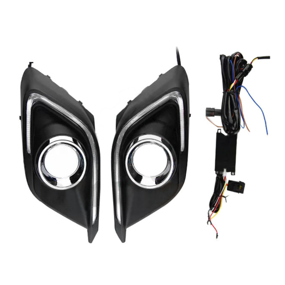 LED Fog Light DRL Set White and Yellow for 2014-2016 Mazda 3
