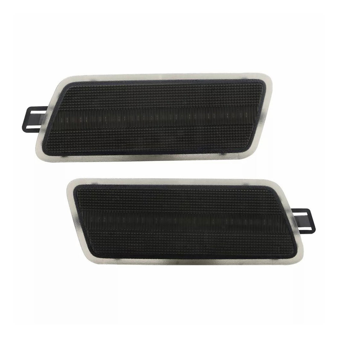 LED Front Side Marker Light Pair Amber Smoked for 2005-2011 Audi A6, S6 and RS6 C6