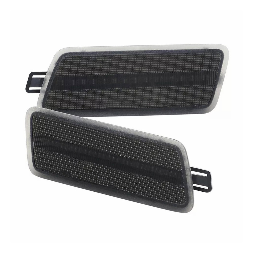 LED Front Side Marker Light Pair Amber Smoked for 2005-2011 Audi A6, S6 and RS6 C6
