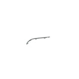 Left Rear Bumper Lower Chrome Molding for 2021-2024 Mercedes-Benz S-Class W223 4MATIC