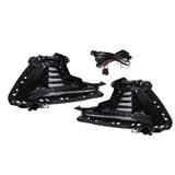 Left & Right For 2018 2019 Hyundai Sonata LED Fog Light DRL Lamps & Cover Bezels – product image