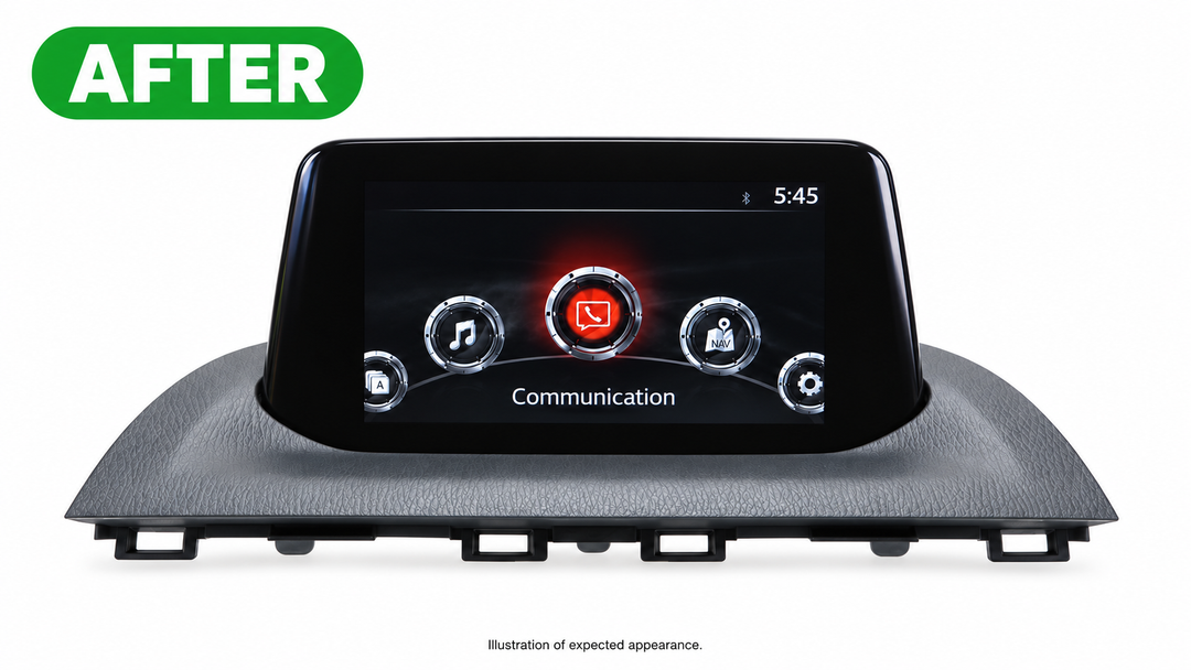 2017–2018 Mazda 3 complete monitor touch screen after illustration