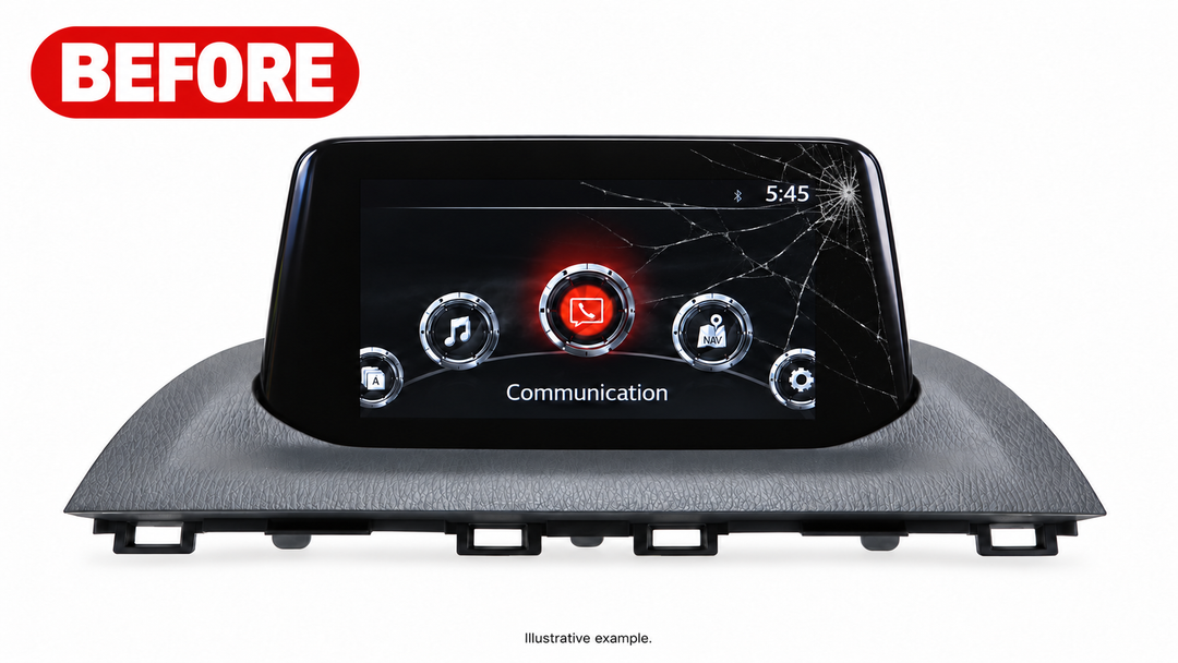 2017–2018 Mazda 3 complete monitor touch screen before illustration