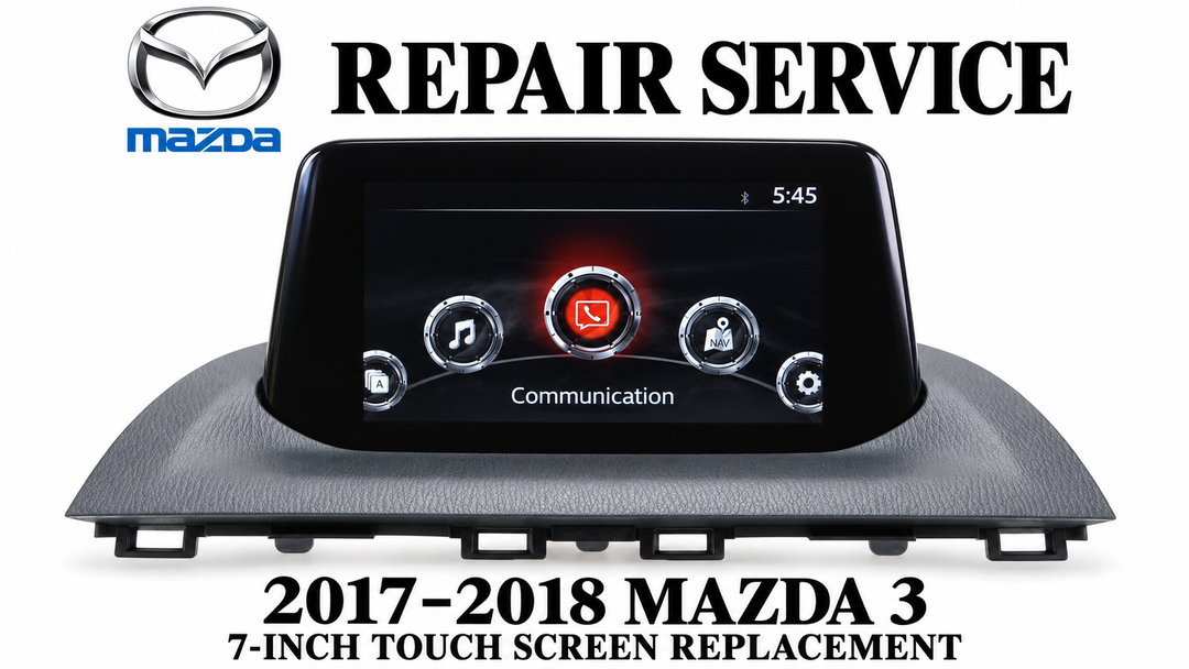 2017–2018 Mazda 3 complete monitor touch screen repair-service illustration