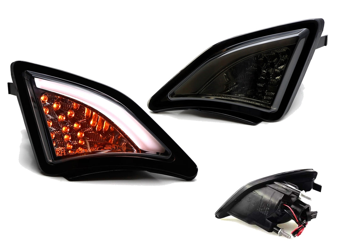 Smoked Full LED Front Turn Signal and Parking Lights for 2013-2016 Scion FR-S