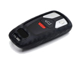 Carbon Fiber Pattern Silicone Key Fob Cover for 2019-2021 Audi A4, A5, Q5 and Q7