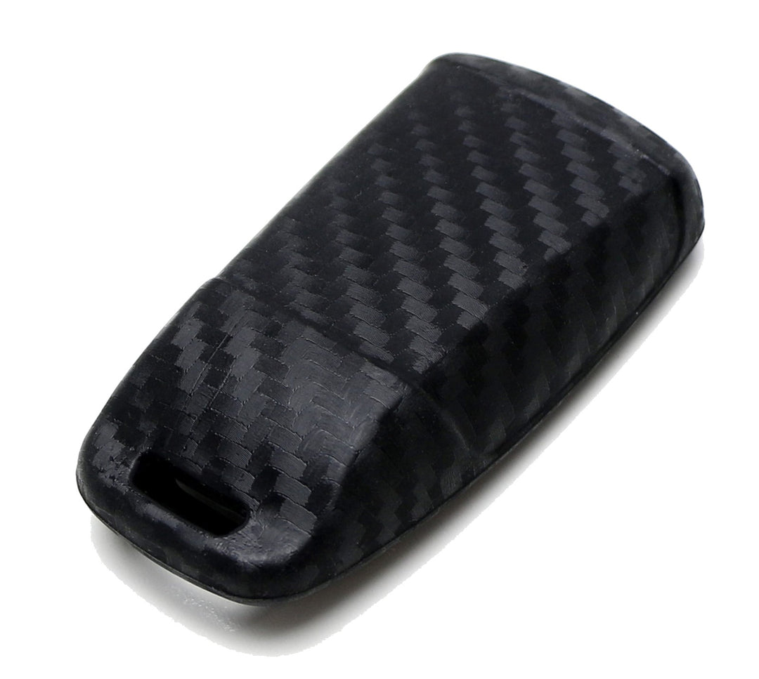 Carbon Fiber Pattern Silicone Key Fob Cover for 2019-2021 Audi A4, A5, Q5 and Q7