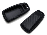 Carbon Fiber Pattern Silicone Key Fob Cover for 2019-2021 Audi A4, A5, Q5 and Q7