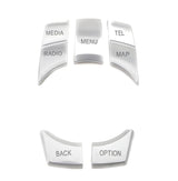 Silver iDrive Control Button Trims for 2012-2014 BMW 3 Series, 5 Series, 7 Series, X5 and X6