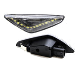 Clear V-Shape White LED Fender Side Markers for 2007-2013 BMW X5, 2008-2014 X6 and 2011-2015 X3