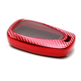 Red Carbon Fiber Pattern TPU Key Fob Case for 2016-2024 Chevrolet Camaro Malibu Cruze Spark Trax Volt
