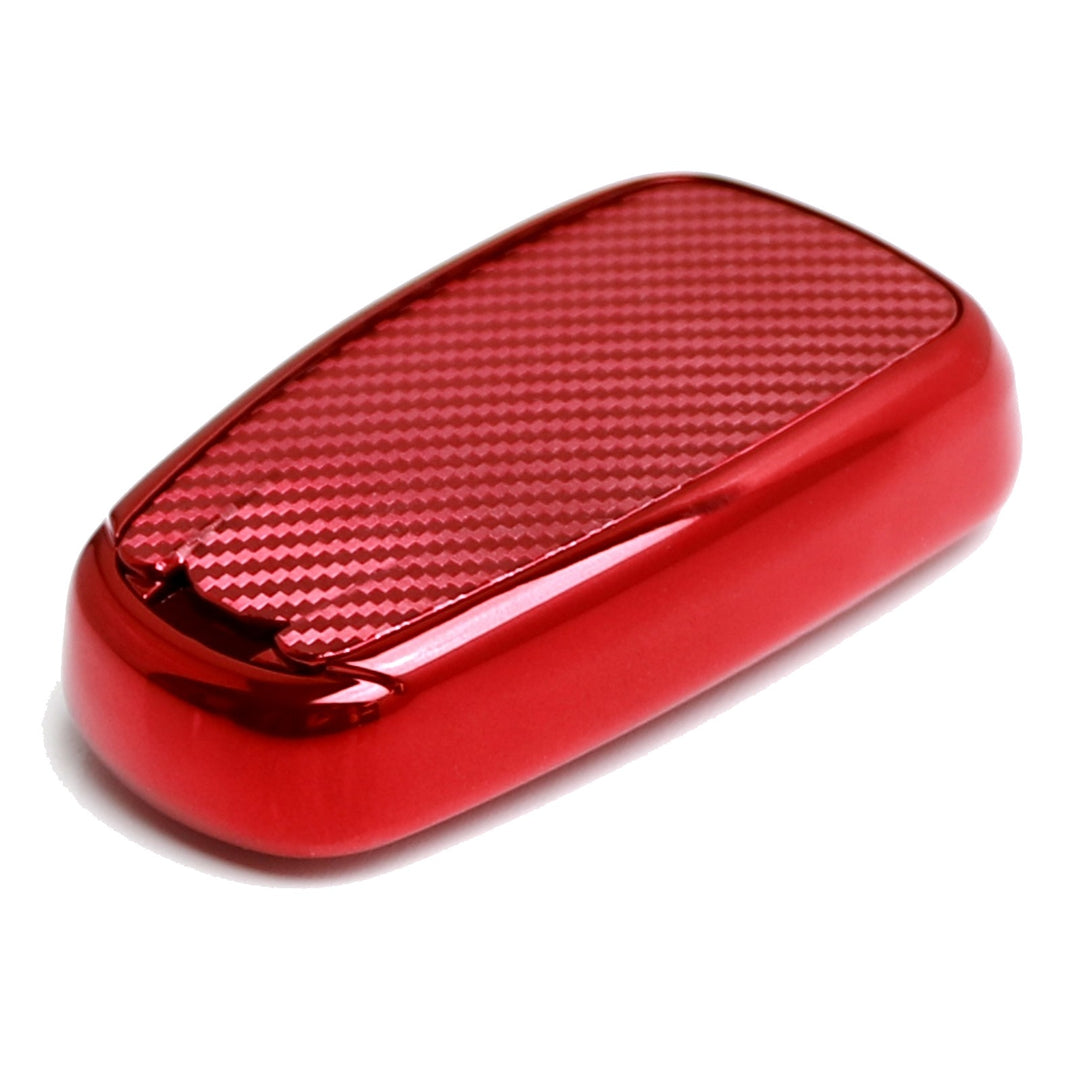 Red Carbon Fiber Pattern TPU Key Fob Case for 2016-2024 Chevrolet Camaro Malibu Cruze Spark Trax Volt