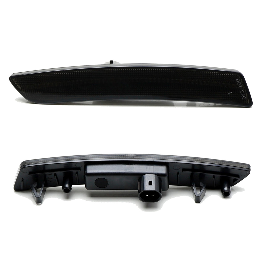 Smoked White LED Front Bumper Side Markers for 2016-2020 Cadillac CT6 23345080
