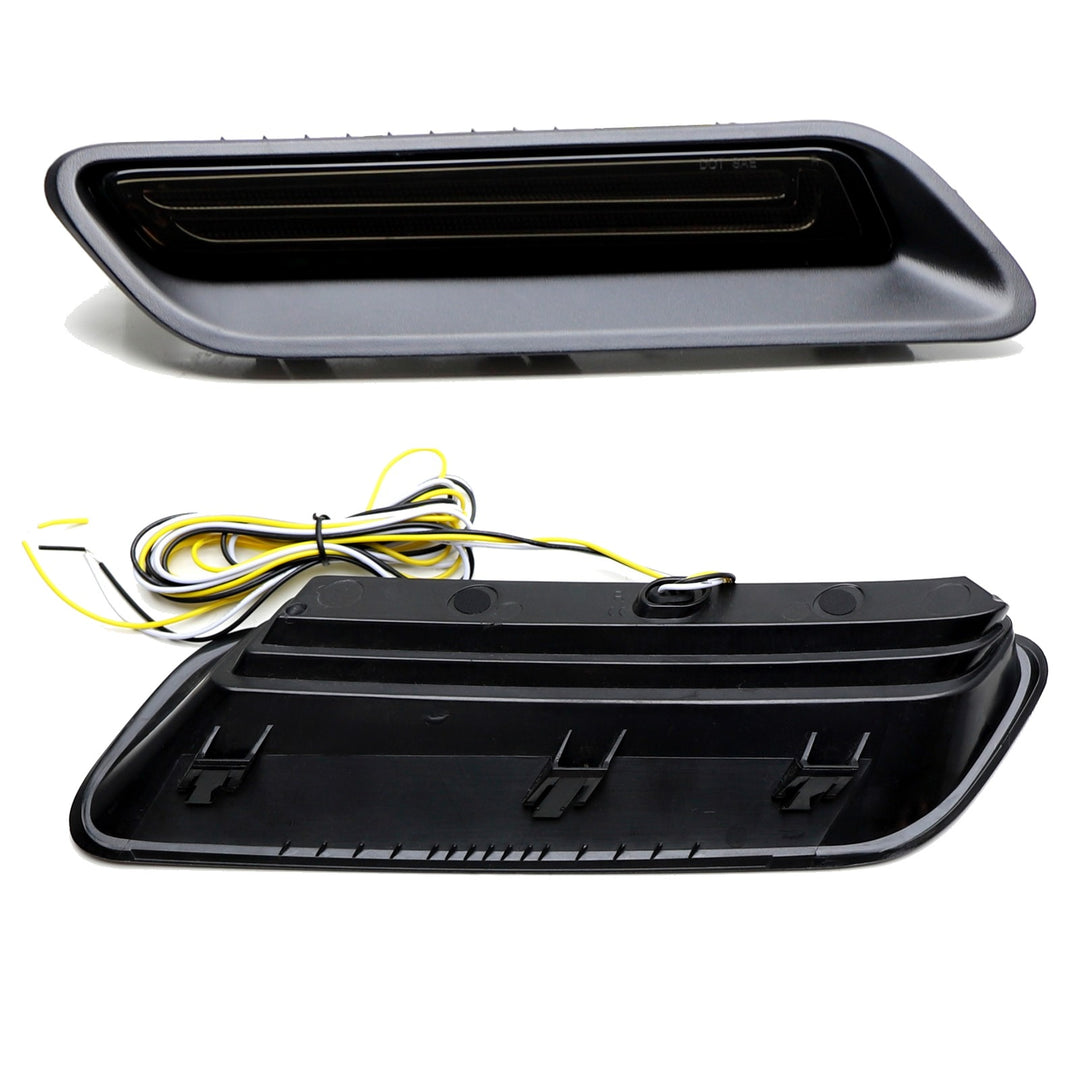 Sequential Switchback LED DRL Hood Scoop Inserts for 2011-2018 Ram 1500 Sport 82211065AJ