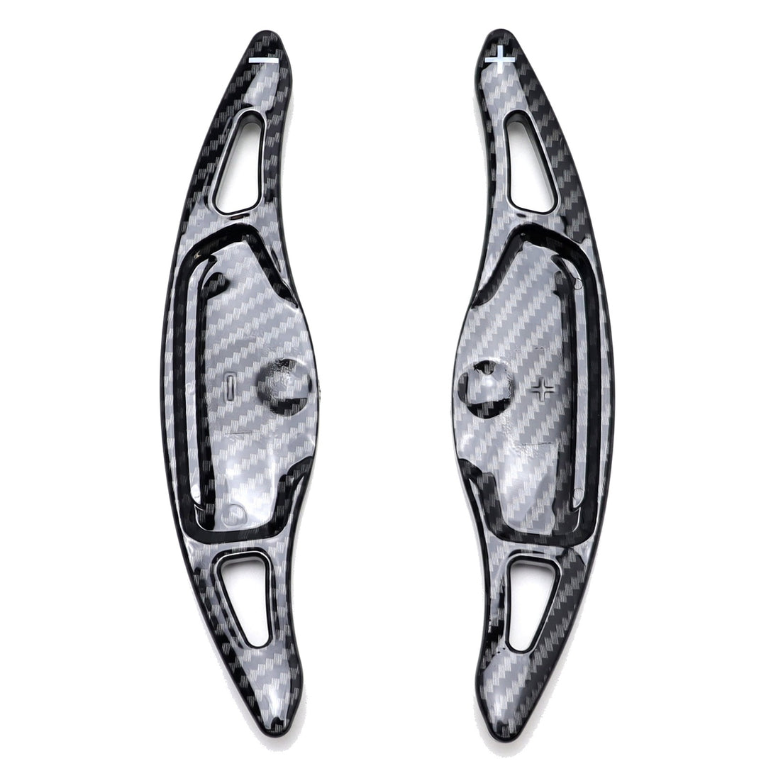 Twill-Weave Carbon Pattern Paddle Shifter Extensions for 2018-2023 Kia Stinger