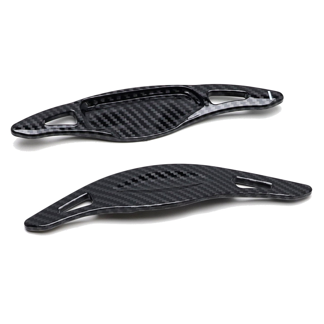 Twill-Weave Carbon Pattern Paddle Shifter Extensions for 2018-2023 Kia Stinger