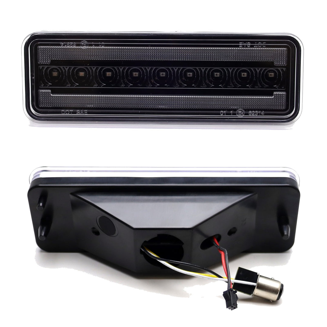 Clear LED Driving Lights and Sequential Turn Signals for 1980-1986 Ford Bronco F-150 F-250 F-350 E1TZ13200A