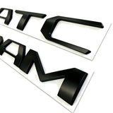 Matte Black 3D Raised Tailgate Letter Inserts for 2016-2023 Toyota Tacoma