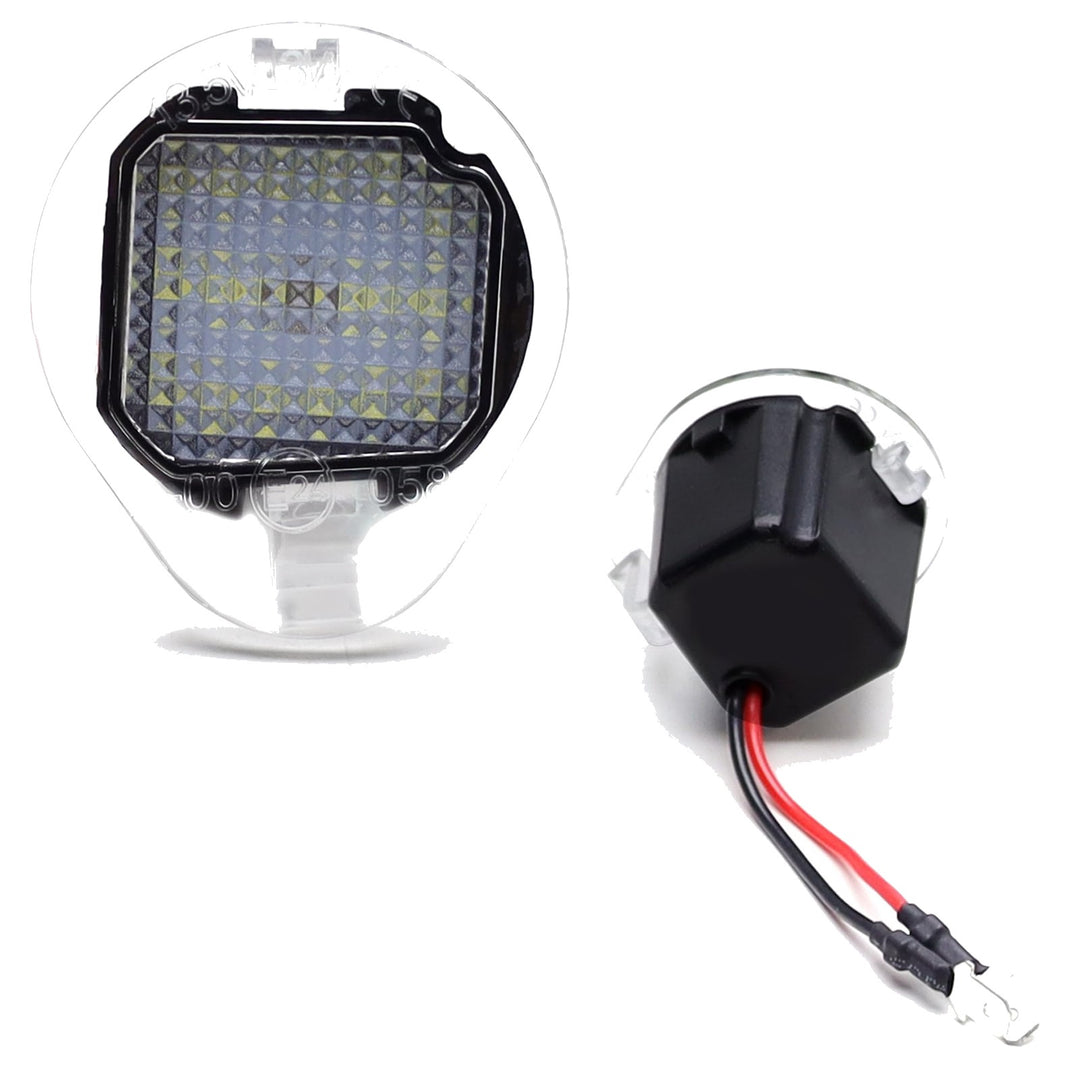 White LED Under Mirror Puddle Lights for 2014-2023 Jeep Cherokee