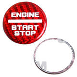 Red Carbon Fiber Engine Start Stop Button Cover for 2021-2025 Ford Bronco and Bronco Sport