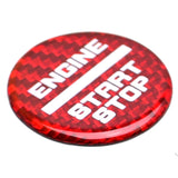 Red Carbon Fiber Engine Start Stop Button Cover for 2021-2025 Ford Bronco and Bronco Sport