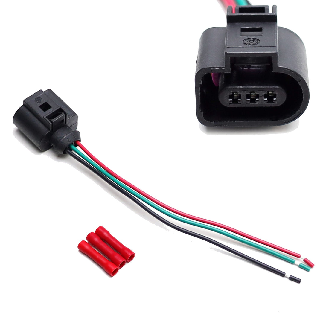 3-Pin Female Connector Pigtail for Audi Volkswagen Sensors and Lights 1J0973803