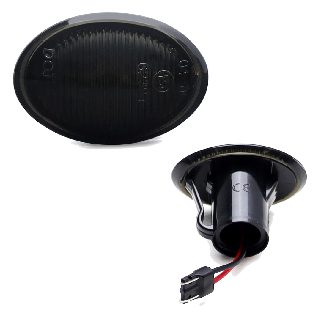 Smoked White LED Side Marker Lights for 2009-2019 Fiat 500 68259985AA