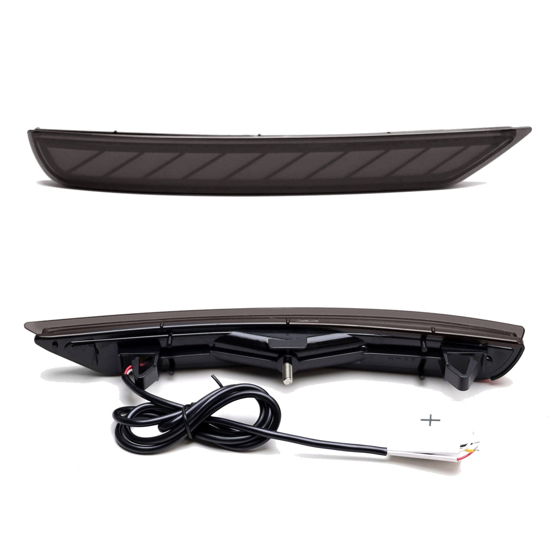 Smoked LED Rear Bumper Reflector Lights with Sequential Signal for 2009-2018 Subaru Forester 84281SC010