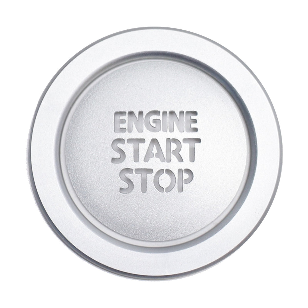 Satin Silver Engine Start Stop Button with Ring Trim for 2020-2024 Toyota Camry RAV4 Tacoma Tundra