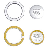 Satin Silver Engine Start Stop Button with Ring Trim for 2020-2024 Toyota Camry RAV4 Tacoma Tundra