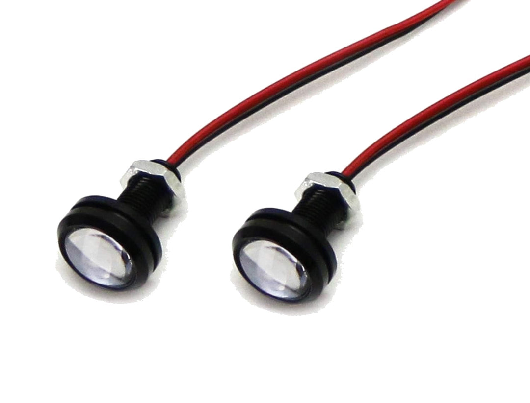 White LED Eagle Eye Lights for Grille Side Marker Bumper and Fender Universal