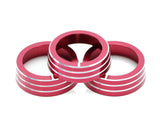 Red Aluminum Climate Control Knob Rings for 2011-2014 Volkswagen Golf, GTI and 2012-2016 Jetta