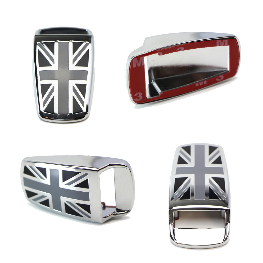 Black Union Jack Washer Nozzle Covers for 2002-2021 MINI Cooper, Clubman, Countryman and Paceman