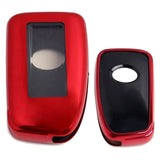 Chrome Red TPU Key Fob Case for 2016-2020 Lexus IS, GS, ES, NX and RX