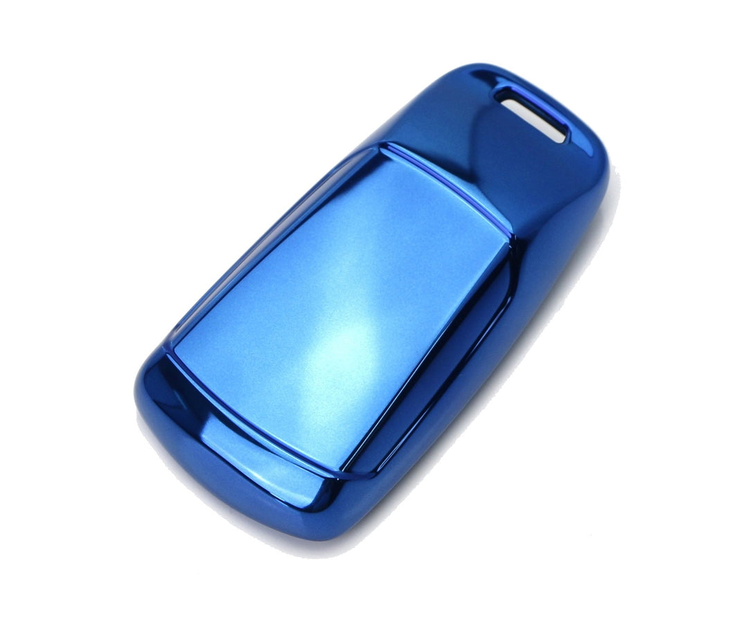 Chrome Blue TPU Key Fob Case for 2019-2021 Audi A4, A5, Q5 and Q7