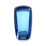 Chrome Blue TPU Key Fob Case for 2019-2021 Audi A4, A5, Q5 and Q7