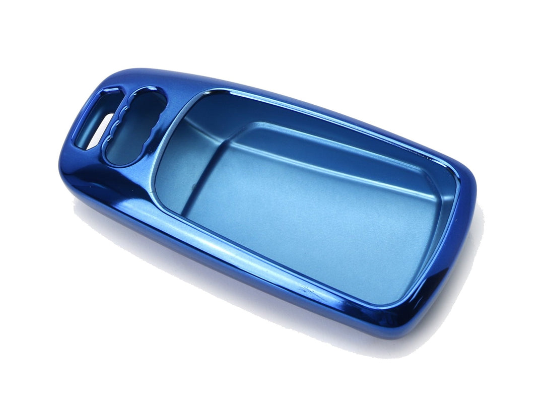 Chrome Blue TPU Key Fob Case for 2019-2021 Audi A4, A5, Q5 and Q7