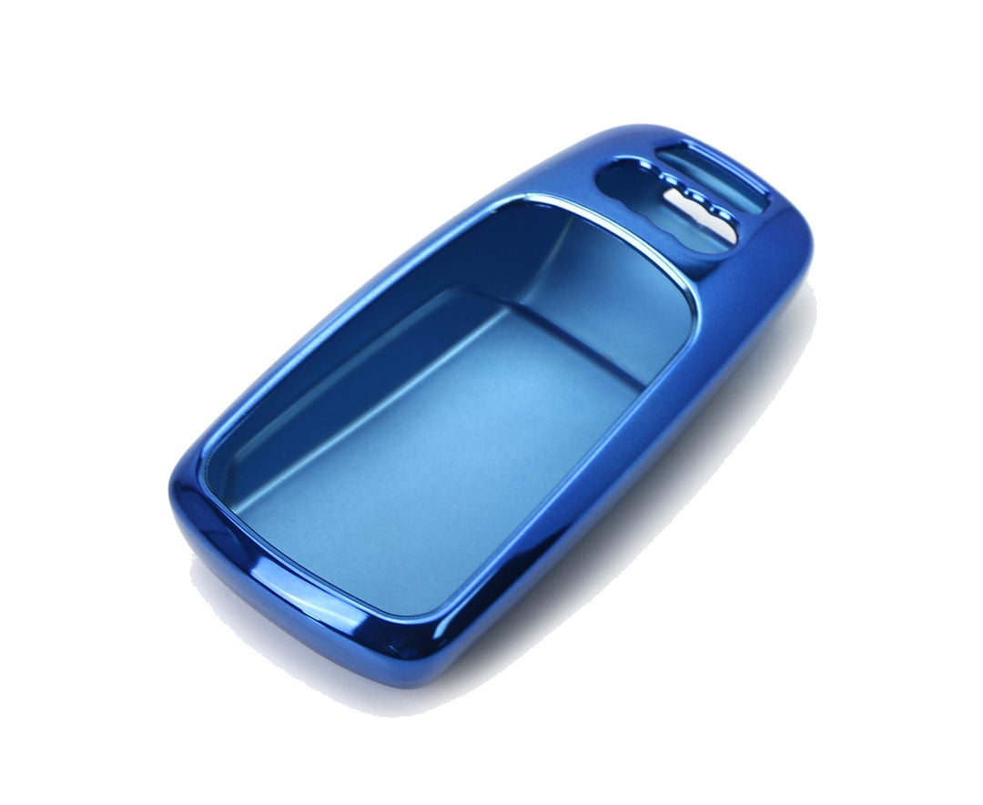 Chrome Blue TPU Key Fob Case for 2019-2021 Audi A4, A5, Q5 and Q7
