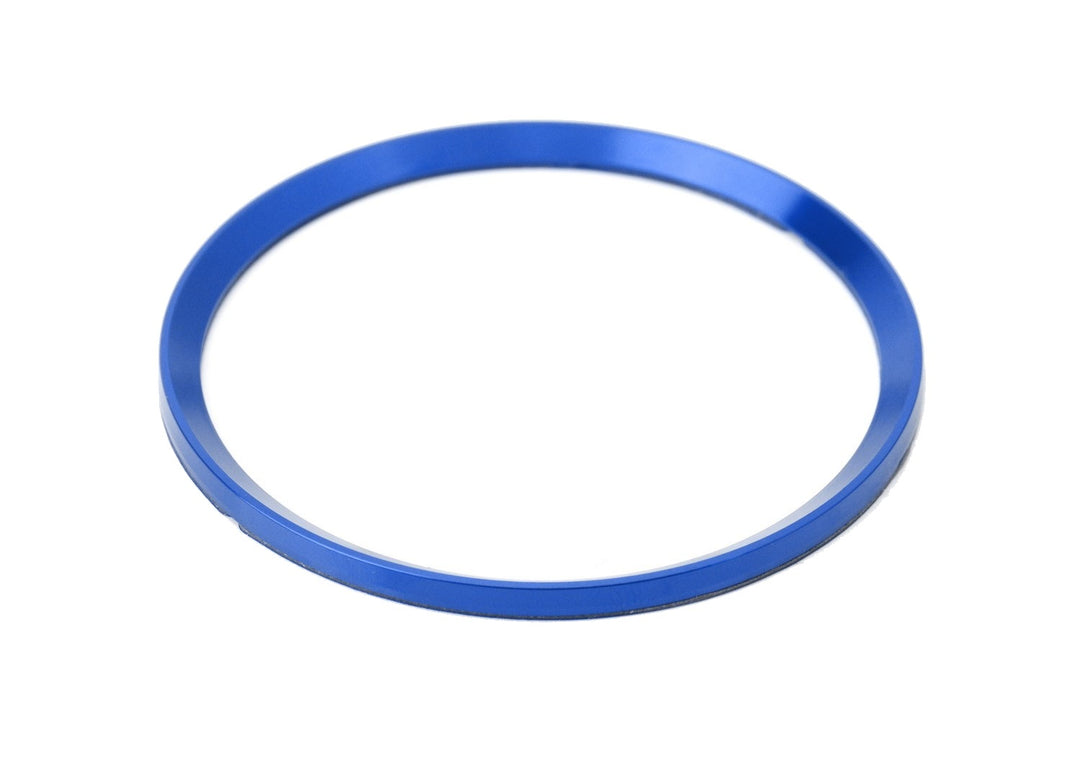 Blue Aluminum Wheel Center Cap Trim Rings for 2017-2019 Volkswagen Golf, GTI, Jetta and Passat