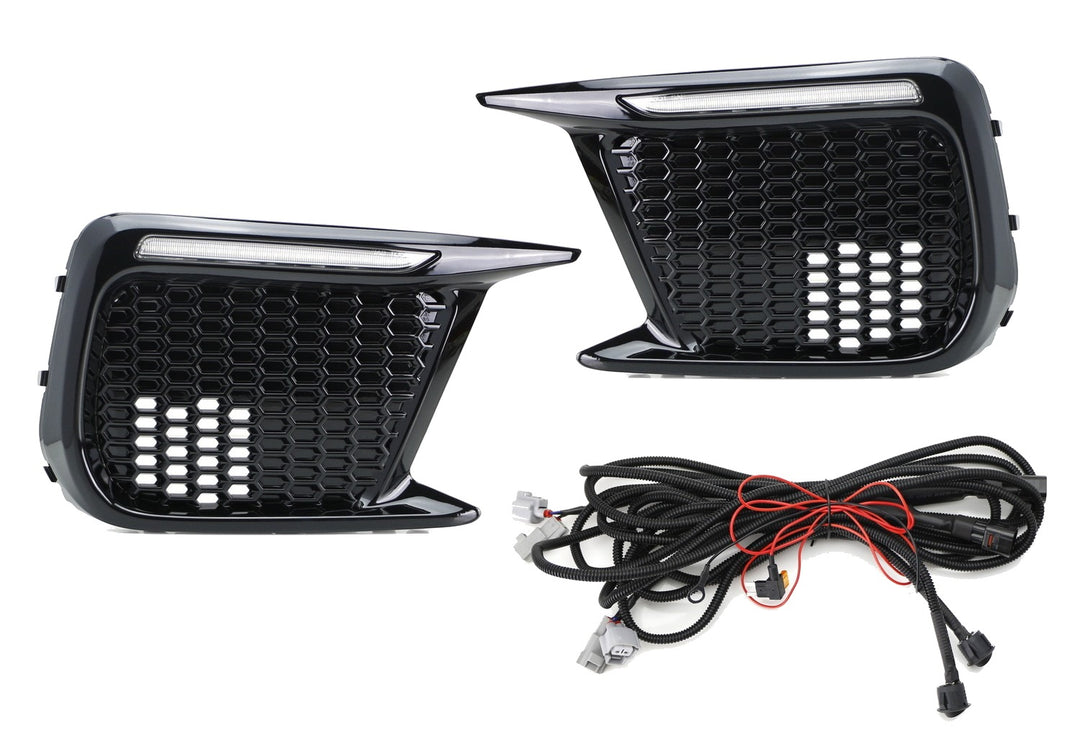 Switchback Sequential LED DRL Fog Light Bezels for 2018-2021 Subaru WRX and WRX STI 57731VA400