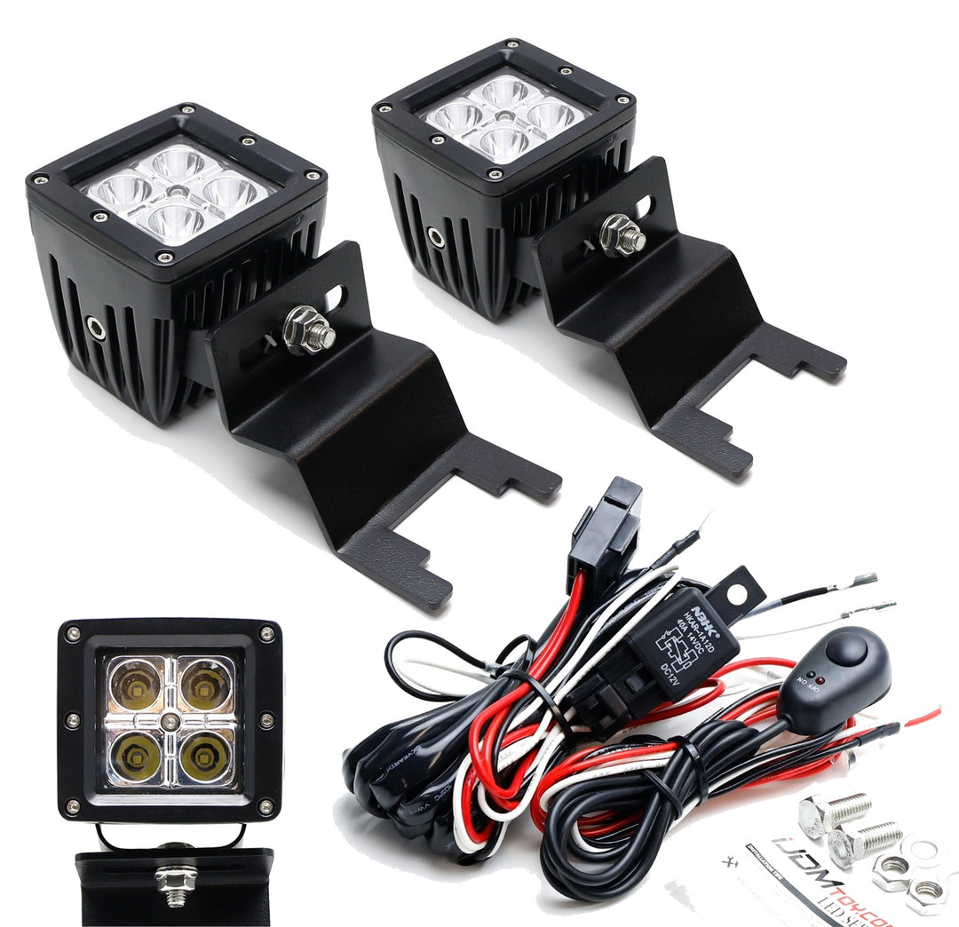 Rear Window Roof Mount LED Pod Light Kit for 2007-2026 Jeep Wrangler Hardtop