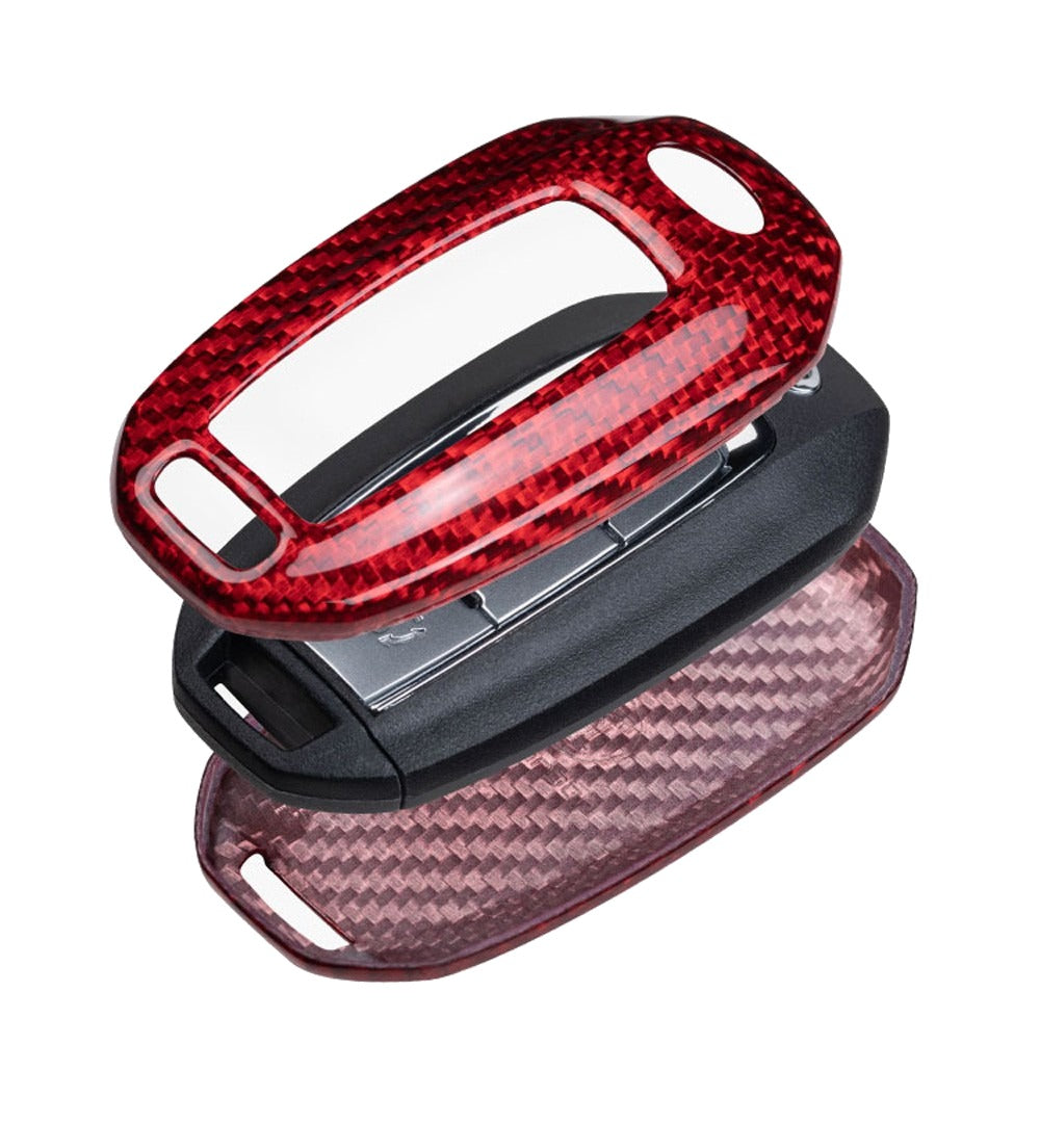 Red Carbon Fiber Key Fob Shell for 2020-2023 Infiniti Q50, 2020-2021 Q60 QX50 QX60